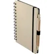 FSC® Mix 5" x 7" Wheat Straw Notebook with Pen | https://www.bestnamebadges.com