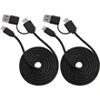 Dual Power Long Charging Cable Kit | https://www.bestnamebadges.com