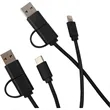 Dual Power Long Charging Cable Kit | https://www.bestnamebadges.com