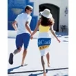 Basic Weight White Beach Towel | https://www.bestnamebadges.com