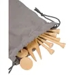 Bamboo Golf Tee Set with Recycled Pouch | https://www.bestnamebadges.com