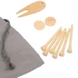 Bamboo Golf Tee Set with Recycled Pouch | https://www.bestnamebadges.com