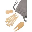 Bamboo Golf Tee Set with Recycled Pouch | https://www.bestnamebadges.com