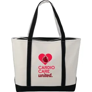 Baltic 24oz Cotton Canvas Tall Zippered Tote | https://www.bestnamebadges.com