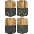 Black Marble Cheese Board Set with Knives | https://www.bestnamebadges.com