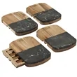 Black Marble Cheese Board Set with Knives | https://www.bestnamebadges.com