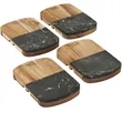 Black Marble Cheese Board Set with Knives | https://www.bestnamebadges.com