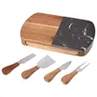 Black Marble Cheese Board Set with Knives | https://www.bestnamebadges.com