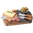 Black Marble Cheese Board Set with Knives | https://www.bestnamebadges.com