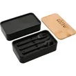 Stackable Bamboo Fiber Bento Box | https://www.bestnamebadges.com