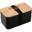 Stackable Bamboo Fiber Bento Box | https://www.bestnamebadges.com