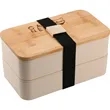 Stackable Bamboo Fiber Bento Box | https://www.bestnamebadges.com