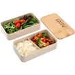 Stackable Bamboo Fiber Bento Box | https://www.bestnamebadges.com