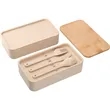 Stackable Bamboo Fiber Bento Box | https://www.bestnamebadges.com
