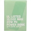 UL Listed 10000 mAh 20W Digital Display PowerBank | https://www.bestnamebadges.com
