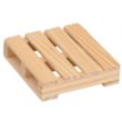 3" Square Mini Pallet Wood Coaster | https://www.bestnamebadges.com