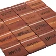 Graze Wood and Metal Coaster Set | https://www.bestnamebadges.com