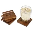 Graze Wood and Metal Coaster Set | https://www.bestnamebadges.com