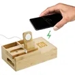 Bamboo Fast Wirelsss Charging Dock Station | https://www.bestnamebadges.com