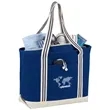 Atlantic Stripe 20oz Cotton Zippered Tote | https://www.bestnamebadges.com