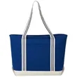 Atlantic Stripe 20oz Cotton Zippered Tote | https://www.bestnamebadges.com