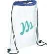 Rally Clear Drawstring Bag | https://www.bestnamebadges.com