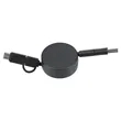 FSC® 100% Bamboo Retractable 5-in-1 Charging Cable | https://www.bestnamebadges.com