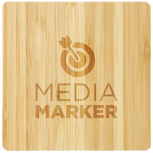 FSC® 100% Bamboo Wireless Charge Pad w/Dual Output | https://www.bestnamebadges.com