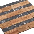 Black Marble and Wood Coaster Set | https://www.bestnamebadges.com