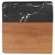 Black Marble and Wood Coaster Set | https://www.bestnamebadges.com