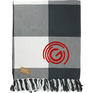 Field & Co. 100% Organic Cotton Check Throw Blanke | https://www.bestnamebadges.com
