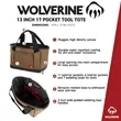 Wolverine 13" 17-Pocket Tool Tote | https://www.bestnamebadges.com