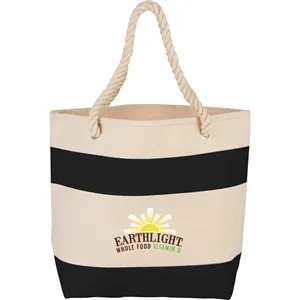 Rope Handle 16oz Cotton Canvas Tote | https://www.bestnamebadges.com