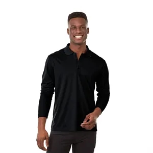 Men's MORI Long Sleeve Polo | https://www.bestnamebadges.com