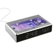 UV Sanitizer Desk Clock with Wireless Charging | https://www.bestnamebadges.com