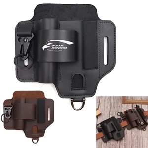 EDC Cowhide Leather Multitool Belt Organizer Sheath
