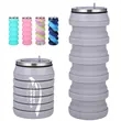 16OZ Leakproof Portable Collapsible Silicone Water Bottles | https://www.bestnamebadges.com