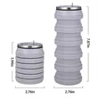16OZ Leakproof Portable Collapsible Silicone Water Bottles | https://www.bestnamebadges.com