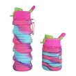 16OZ Leakproof Portable Collapsible Silicone Water Bottles | https://www.bestnamebadges.com