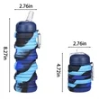 16OZ Leakproof Portable Collapsible Silicone Water Bottles | https://www.bestnamebadges.com