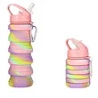 16OZ Leakproof Portable Collapsible Silicone Water Bottles | https://www.bestnamebadges.com