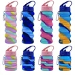 16OZ Leakproof Portable Collapsible Silicone Water Bottles | https://www.bestnamebadges.com