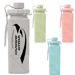 20OZ Portable Silicone Collapsible Leakproof Water Bottles