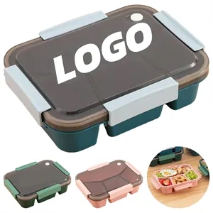 Custom Logo Multi Compartment Lunch Box for Work Travel