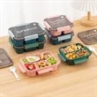 Custom Logo Multi Compartment Lunch Box for Work Travel | https://www.bestnamebadges.com