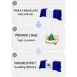 Custom Logo Table Runner for Trade Shows and Events | https://www.bestnamebadges.com