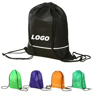 Custom Drawstring Backpack with Logo Print