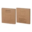 Brandon Single Bamboo Coaster | https://www.bestnamebadges.com