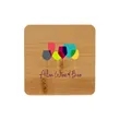 Brandon Single Bamboo Coaster | https://www.bestnamebadges.com
