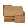 Brandon IV 4-Piece Bamboo Coaster Set | https://www.bestnamebadges.com